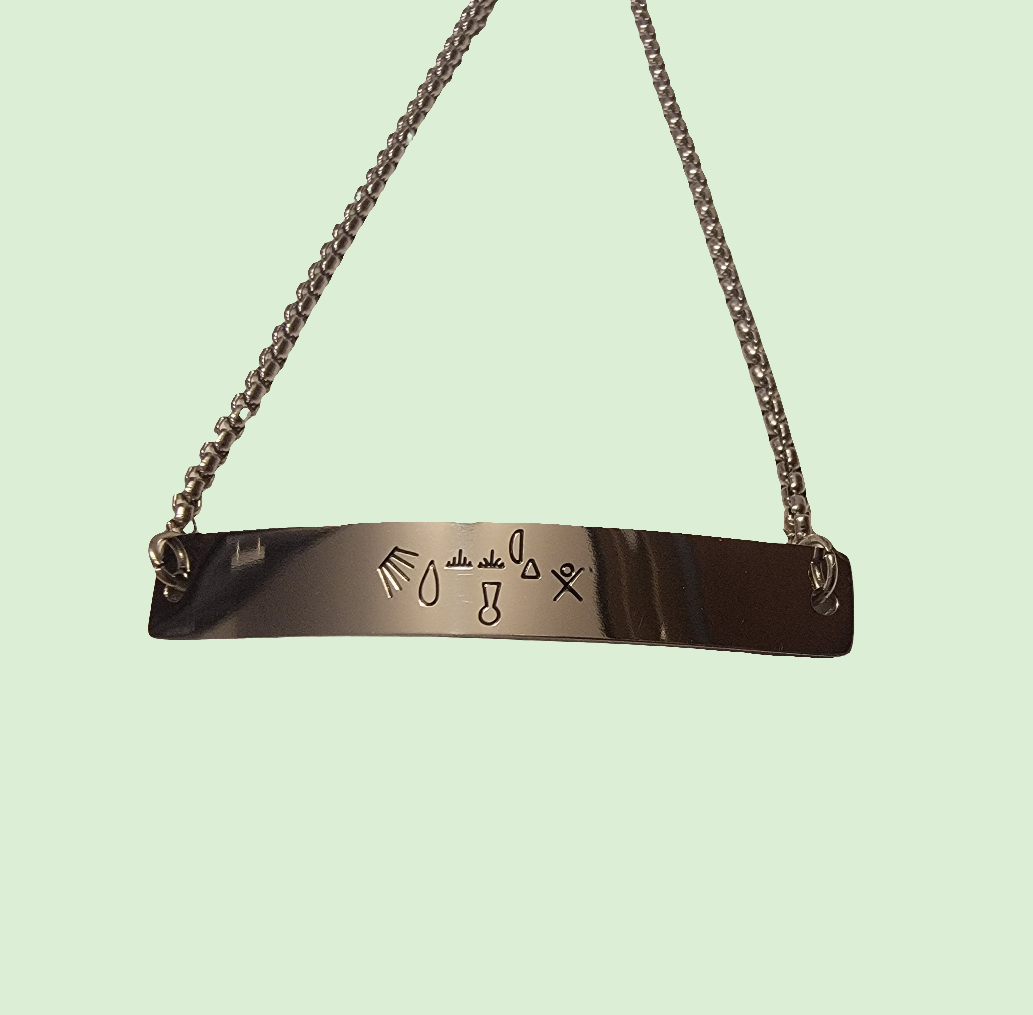 Brazalete Plateado Con simbolos para atraer Dinero